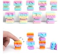Skull Keyboard Fidget Toys, 3D Printed Cute Skull Fidget Clicker Toys Stress Relief Keyboard for Keep Focus & Anxiety Relief(B)