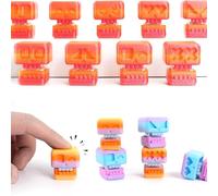 Skull Keyboard Fidget Toys, 3D Printed Cute Skull Fidget Clicker Toys Stress Relief Keyboard for Keep Focus & Anxiety Relief(D)