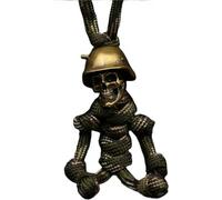 Skull Keychains,Personalized Paracord Vintage Brass Skull umbrella rope Car Keychains，Bag Charms Accessories