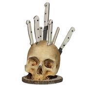 Skull Knives Block | Skeleton Knives Holder Resin Knives Organizer - Decorative Knives Block Holder Kitchen Knives Block for Knives Forks Spoons