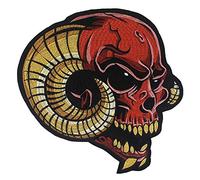 Skull Large Embroidery Punk Biker Patches Iron on Stickers Jacket Back Patches Accessories Badge 1 Piece
