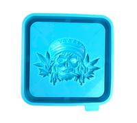 Skull Leaf Ashtray Mold Easy to Clean Silicone Casting Mold Handmade Office Accessory for Enthusiasts Skull Ashtray Silicone Molds