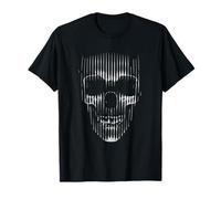 Skull made from vertical lines T-Shirt