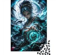 Skull Magic Energy 1000pcs For Adults Mini Puzzle Challenging | 52x38cm Cardboard Living Room Decor Durable Structure Birthday Gift Anxiety Relief