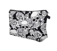 Skull Makeup Bag - Travel Toiletry Bag, Cosmetic Organization Bag | Makeup Tool Storage Bag With Reasonable Interior Space Design,