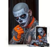 Skull Makeup Portrait︰ Sinister Elegance Jigsaw Puzzles for Teenagers 1000 Piece Smart Toy Leisure Time Accurate Cut Seasonal Gift 50x75cm