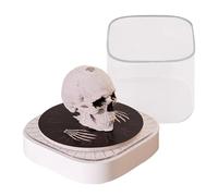 Skull Memo Pad Calendar - 8x6cm 2026 Tear Away Paper Sculpture, Creative Desk Organizer, Halloween Theme Acrylic Stand | Calendar For Office Home Students Teachers Nightstand Bedside
