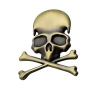 Skull Metal Decals Weatherproof Weather Resistant Sticker Personalizes Car Accessory Upgrades For Car & Motorcycles Cool Skeleton Designs