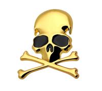 Skull Metal Emblems Stickers Personalizes Skeleton Designs Skull Crossbones Metal Decals For Car & Motorcycles Personalizes Car Accessory