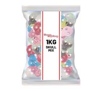 Skull Mix 1kg | Fizzy Fruit-Flavoured Skull Sweets | Tangy Jelly Mix | Bulk Bag for Halloween, Parties & Sharing