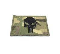 Skull Multicam Camo Embroidered Airsoft Paintball Patch