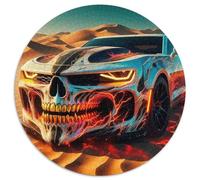 Skull Muscle Car 1000 Piece Jigsaw Puzzle for Adults Day of The Dead Colourful Jigsaws Educational Games Fun Present & Activity 1000pcs (67.5x67.5cm)