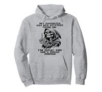 Skull My Daughter Got Her Attitude From Me I'm Idgaf Pullover Hoodie