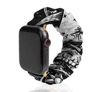 Skull Navigation Bones Compass Scrunchies Watch Band Compatible with IWacth Series Replacement Strap 38mm/40mm
