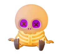 Skull Night Lights - USB Rechargeable Cute Nightlight | Silicone 8 Color Touch Control Bedside Lamp | Dimmable Table Desk Light | Halloween Birthday Gift Lamp for Bedroom