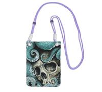 Skull Octopus Art A Large Capacity Crossbody Phone Case For Worry Free Travel