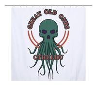 Skull Octopus Great Old Ones Cthulhu Purple GreenMold-Resistant Quick-Dry Curtain - Anti Mould Shower Curtain, Shower Curtain Anti Mould, Shower Curtains Mould Proof Resistant 69.69x70.87Inch（177x180c