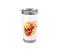 Skull on fire, Flame, Rock, Modern and Design! Stainless Steel Insulated Tumbler