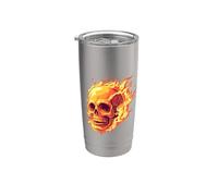 Skull on fire, Flame, Rock, Modern and Design! Stainless Steel Insulated Tumbler