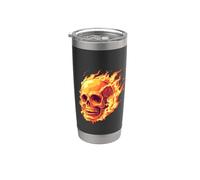 Skull on fire, Flame, Rock, Modern and Design! Stainless Steel Insulated Tumbler