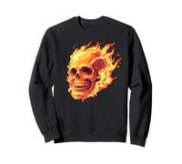 Skull on fire, flame, Rock, modern and design! Sweatshirt