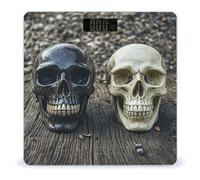 Skull on The Ground Bathroom Scale for Body Weight Bathroom Weighing Scales with Back Lit LED Display Sturdy Tempered Glass Body Weight Bathroom Scale 400lb Weighing