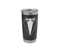 Skull Pastel Goth Bowtie Halloween Tux, Cute Tuxedo Costume Stainless Steel Insulated Tumbler
