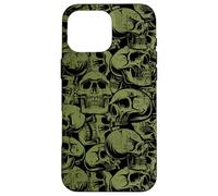 Skull Pattern - Green Distressed Skulls Case for iPhone 16 Pro Max