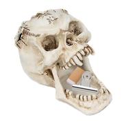 Skull Pen Holder - Makeup Brush Holder Skull Pencil Organizer Pot,Funny Makeup Brush Holder Trick or Treat Decor, Desk Supplies Organizer for Pen, Pencil, Makeup Brush, Keys, Candy, Stationary