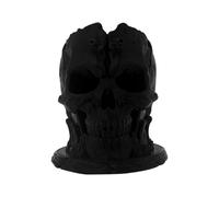 Skull Pen Pencil Holder, Halloween Skull Holder Desk, Novelty Gothic Skeleton Storage Organizer Pen Container For Makeup Brushes, Utensil, Jewellery, Stationary, 9.9 X 9.2 X 8.4 CM