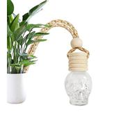 Skull Perfume Bottle For Car - Refillable Fragrance Diffuser, Empty Decorative Pendant | Portable Scent Holder, Reusable Perfume Container, Ideal For Vehicle Home Desk, Stylish Car Accessory