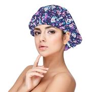 Skull pink purple flower Silk Bonnet for Sleeping Women Men - Adjust Satin Bonnet for Sleeping, Soft Comfrt Hair Bonnet for Sleeping