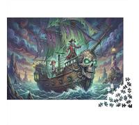 Skull Pirate Captain 1000 Piece Jigsaw Puzzle,Educational Toy,Impossible Challenge,Adults & Kids 14+,Premium Cardboard,Home Wall Decor,Gift Idea,Stress Relief 38x26cm