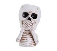 Skull Planter Gothic Plant Pot - Spooky Skeleton Flower Basin, Built-in Drainage Holes, Eco-Friendly Resin | Goth Home Decor Bowl for Succulents Cacti Candy Dish Halloween Party Table Centerpiece