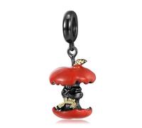 Skull Poison Apple Pendant Pure Silver Black Gold Colorful Punk Dark Style