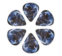 Skull Printed Guitar Picks -6 Pcs Guitar Picks Plectrum,Guitar Accessories,Electric Guitar Pick 0.71mm