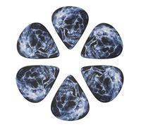 Skull Printed Guitar Picks -6 Pcs Guitar Picks Plectrum,Guitar Accessories,Electric Guitar Pick, Bass & Ukulele 0.71mm