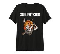 Skull Protection Viking Helmet Humor Norse Battle Vibe Premium T-Shirt