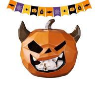 Skull Pumpkin Decor Spooky Resin Skeleton Head Display