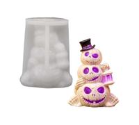 Skull Pumpkin Mold 3 - Layer 3D Silicone Reusable, Elegant, Functional, Decor Top Hat, Candles Baking Cake Chocolate Gummy | Baking Cake Chocolate Gummy Soap Candle Art Crafting Party