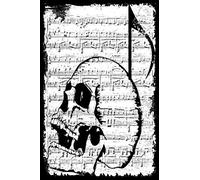Skull Punk Rock and Roll Song Writing Journal Notebook: Small Notebook 6"x9" Great for Musicians, Music Lovers, Students and Songwriting. 120 Lined ... Lyrics, Drawing, Sketching and Writing.