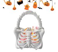 Skull Purses for Women Rib Cage Design - Gothic Punk Purses | Halloween Wallet Horror Fashion Punk Props for Work School Makeup Event Outing Party Travel Birthday