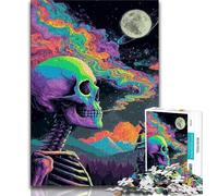 Skull Rainbow Smoke Puzzles 2000 Pieces for Teenagers,Stress Reliever Difficult Challenge Deal As Gifts for The Whole Family 70x100cm