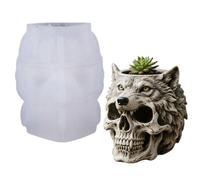 Skull Resin Mold 3D Handmade Skull Wolf Soap Clay Container