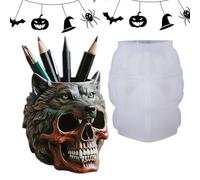 Skull Resin Mold 3D Spooky Resin Handmade Skull Wolf Container