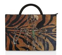 Skull Retro Tiger Laptop Sleeve Compatible 15-17 In Notebook Tiger Print Laptop Bag for Women Men Carrying Case Bag Briefcase Laptop Briefcase Bag