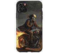 Skull Rider in Storm with Trails of Fire Case for iPhone 11 Pro Max