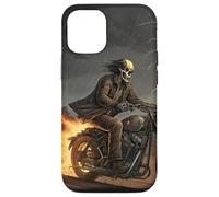 Skull Rider in Storm with Trails of Fire Case for iPhone 12/12 Pro