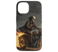 Skull Rider in Storm with Trails of Fire Case for iPhone 14