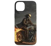 Skull Rider in Storm with Trails of Fire Case for iPhone 14 Plus